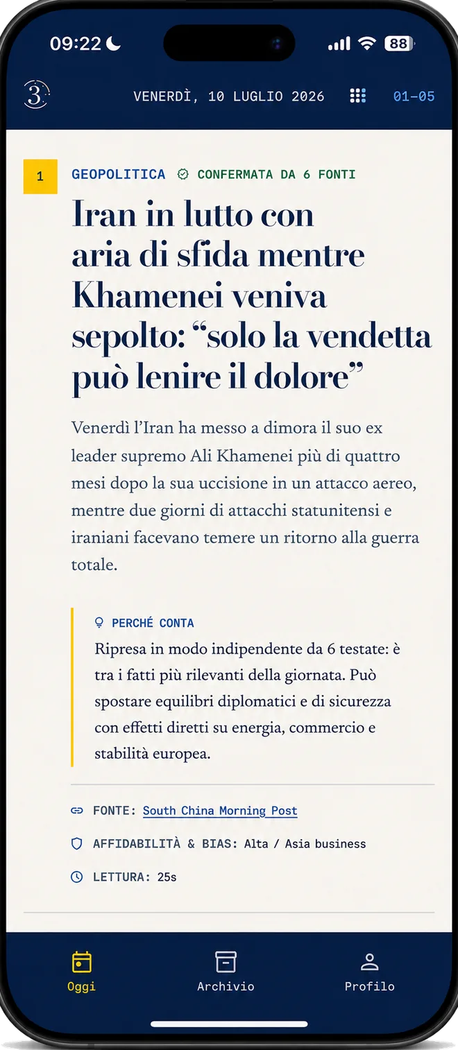Notizia nell'app